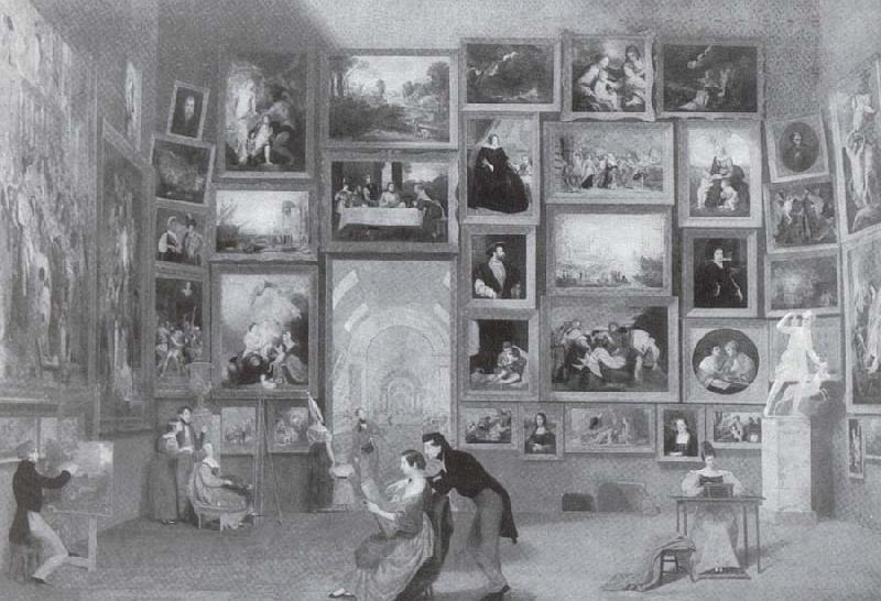 Samuel Finley Breese Morse Die Galerie des Louvre Norge oil painting art